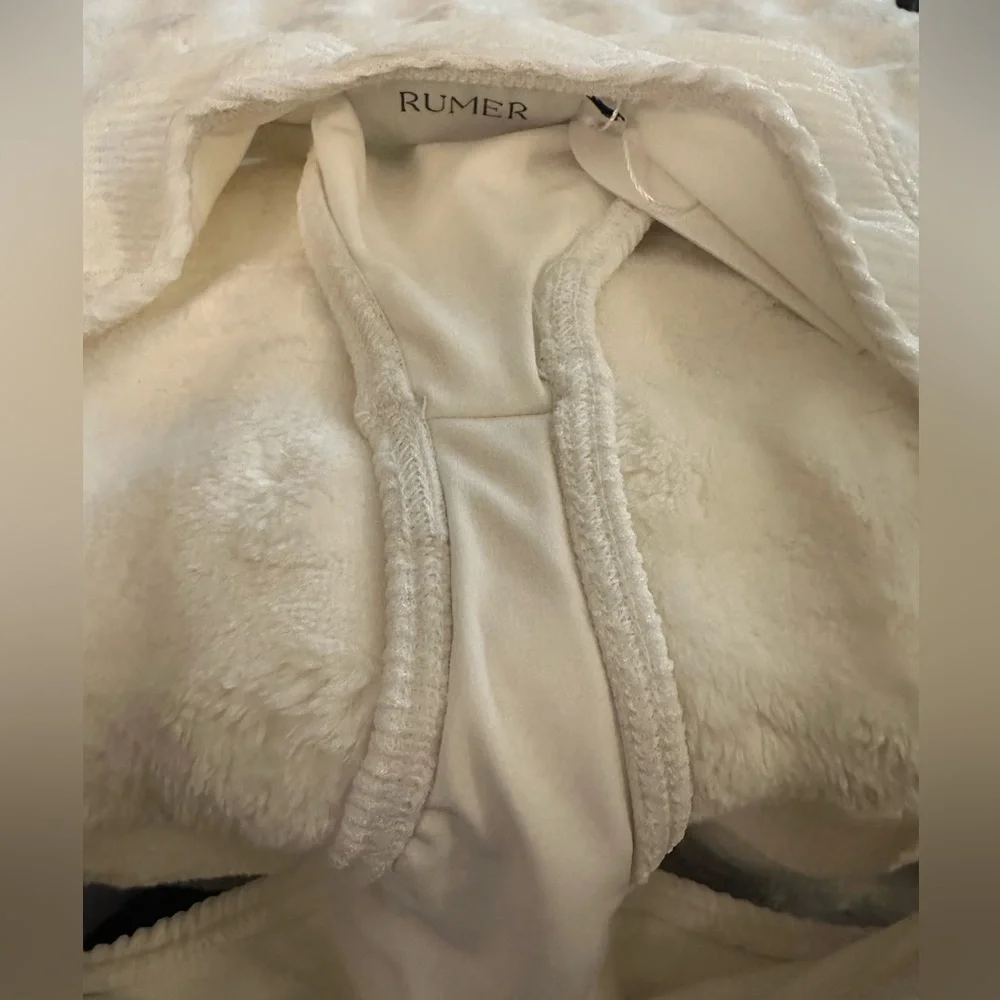 Rumer the label Rosa ribbed Bikini Bottom‎ in white